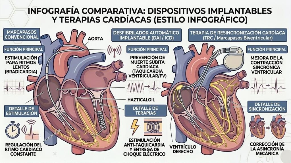 Marcapasos, desfibrilador y resincronización