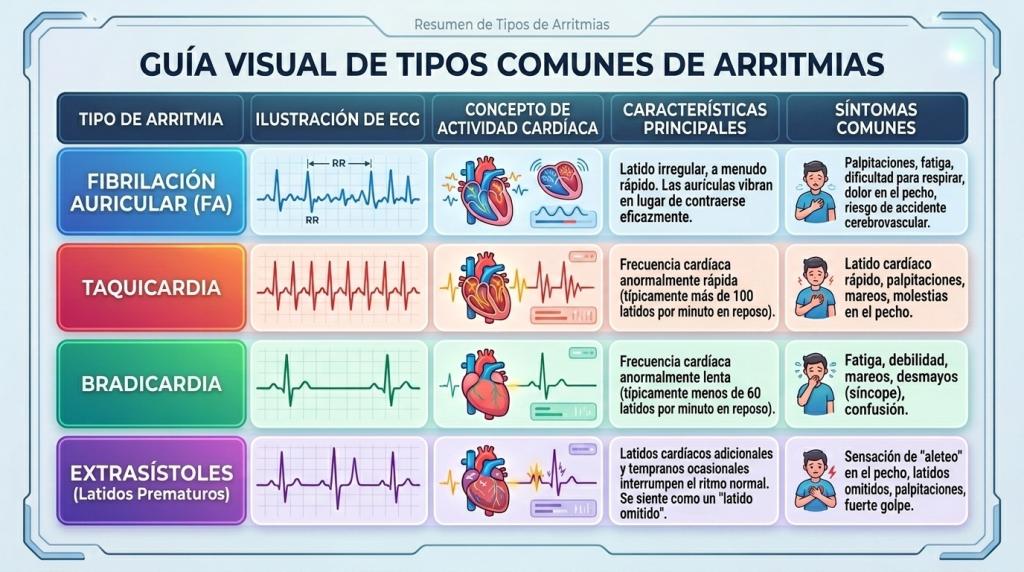 Tipos de arritmias cardíacas